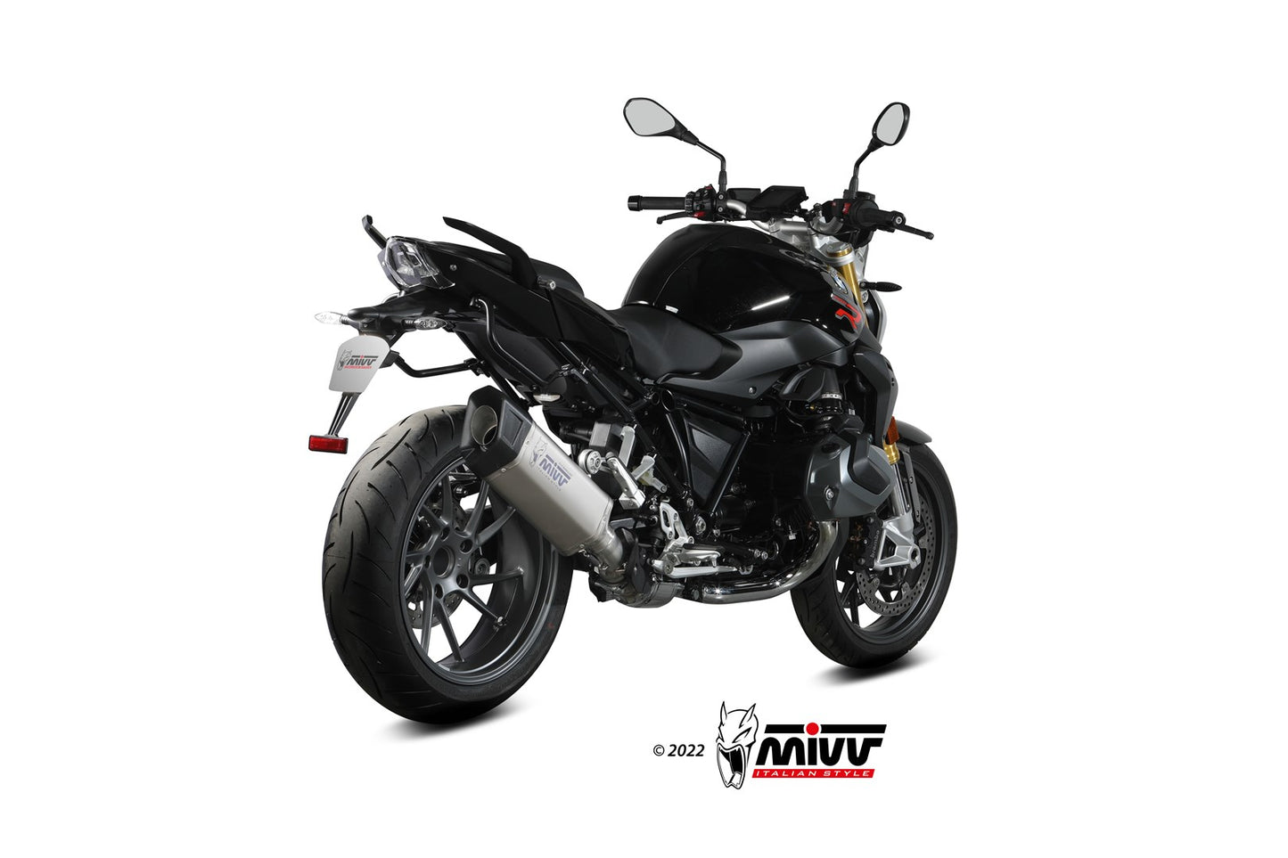 MIVV Slip-on, SR-1 Titanium, Standard Exhaust For BMW R1250R/RS 2021-2023