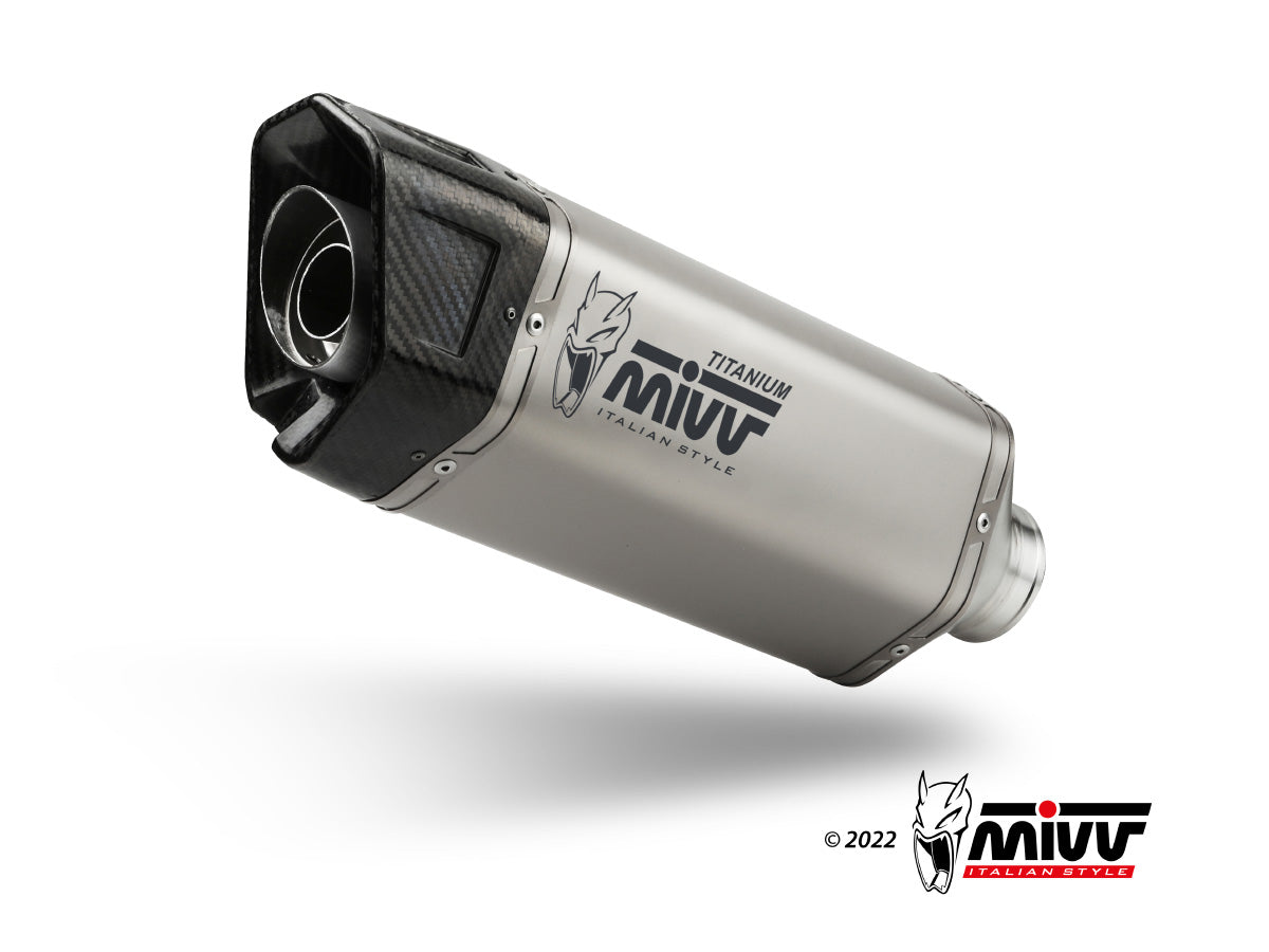 MIVV Slip-on, SR-1 Titanium, Standard Exhaust For BMW R1250R/RS 2021-2023