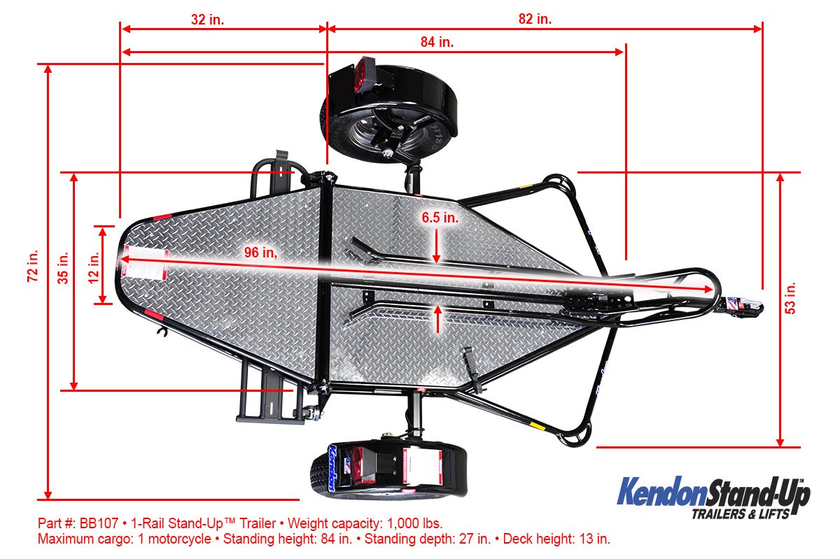 Kendon Single Stand-Up™ Motorcycle Trailer