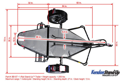 Kendon Single Stand-Up™ Motorcycle Trailer