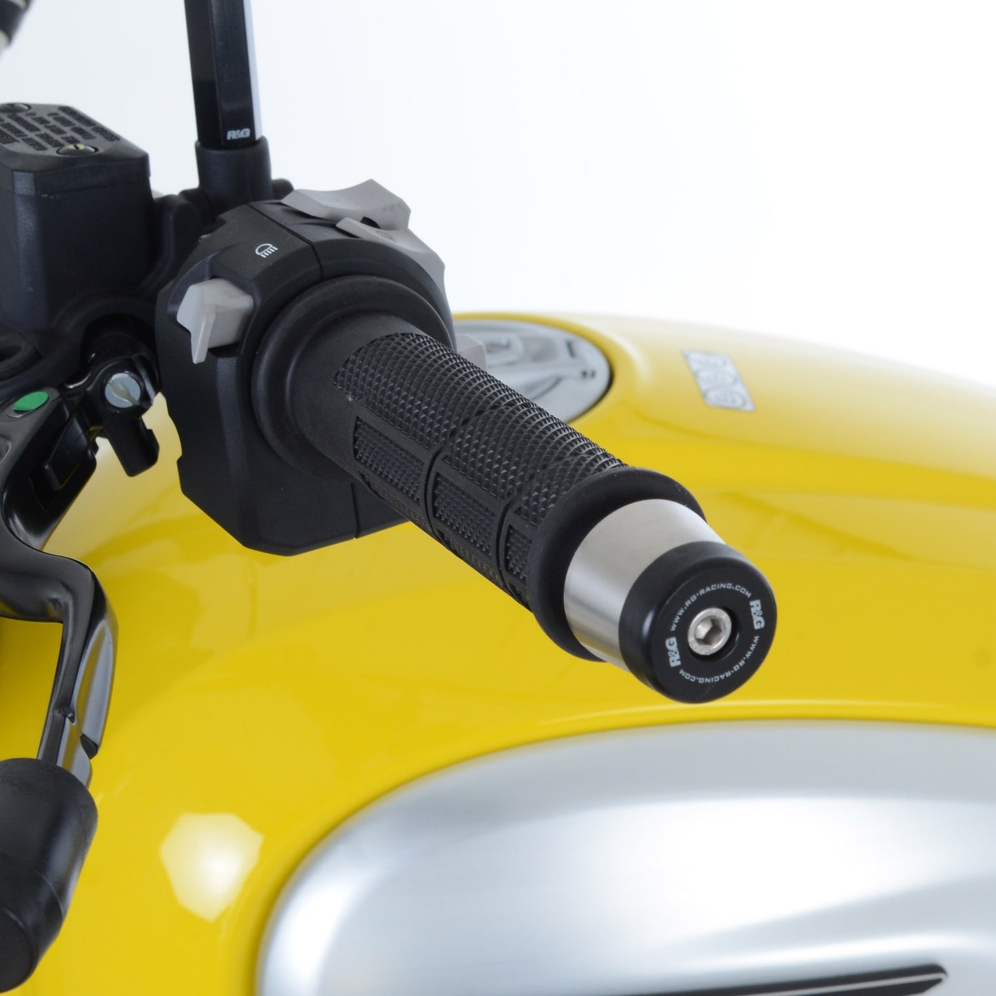 R&G Racing Bar End Sliders (Tapered Style) for the Ducati Scrambler 1100/Diavel 1260 S '21-'22 / KTM 690 SMC-R '19-'22 / Husqvarna Norden 901 '2022