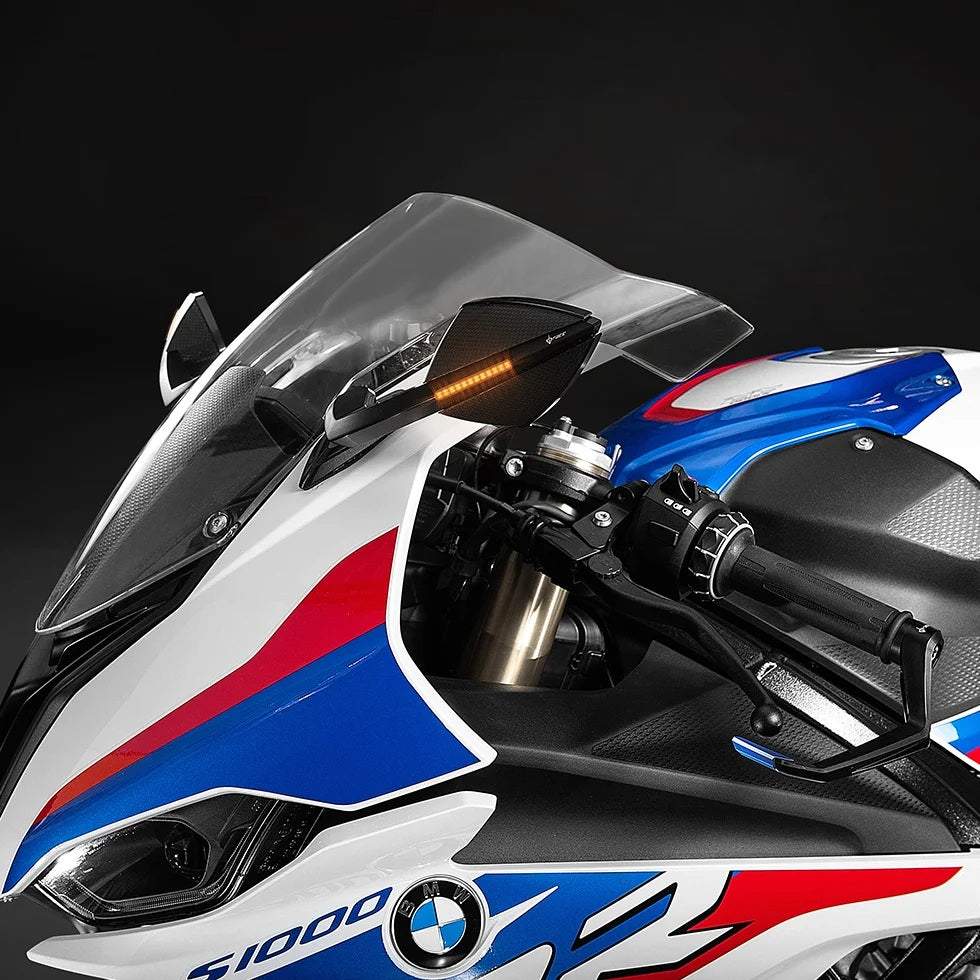DB Race DAEMON Mirrors With Indicators for the BMW S1000RR (2020+) M1000RR (21-22)