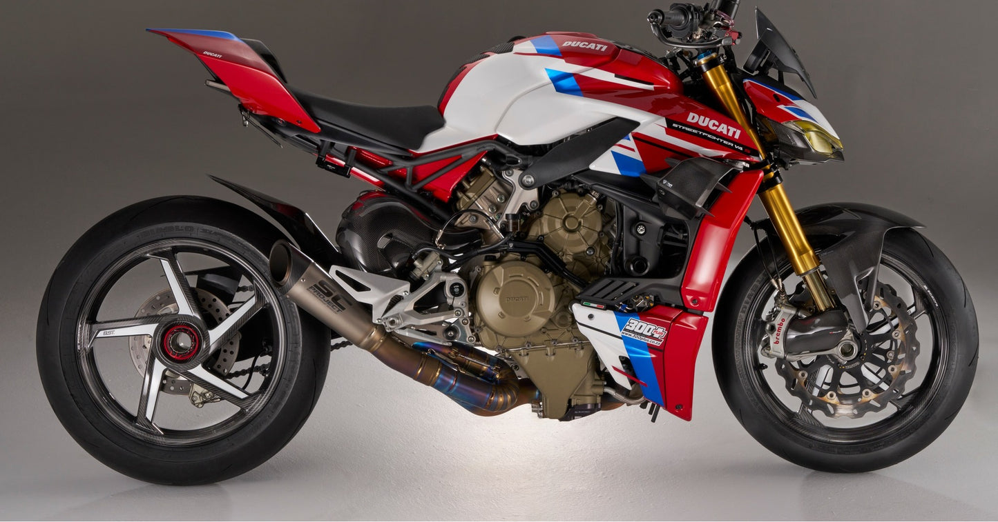 BST Star TEK Carbon Fiber Rear Wheel for the Ducati 1299 / 1199 / V4 /V2 Panigale, 1098 / 1198,  Streetfighter 1098/V4/V2, Supersport, Multistrada 1200, 1260, V4 Pikes Peak, Monster 1200, and Norton V4SV / V4CR  - 6.0 x 17