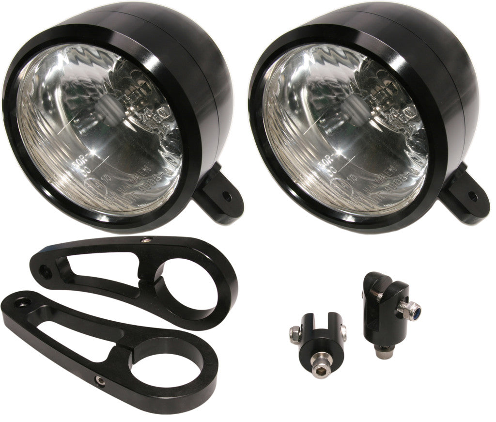 Oberon Black Billet Headlight