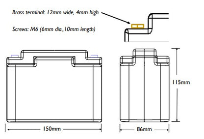 EarthX ETX24C Lithium Motorcycle and Powersports Battery