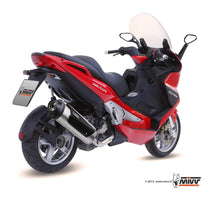 MIVV Slip-on, Urban Stainless Steel, Standard Exhaust For Piaggio Beverly 500 04-06 and Aprilia Scarabeo 500 06-07