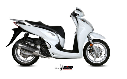 MIVV Full System 1x1, Urban Stainless Steel, Standard Exhaust For Honda SH300 2015-2016