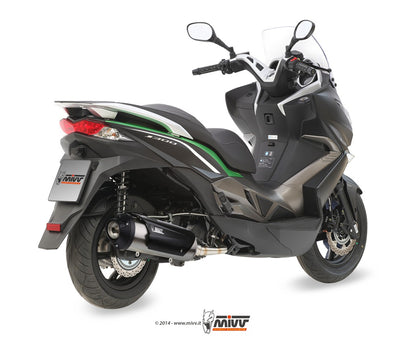 MIVV Full System 1x1, Urban Stainless Steel, Standard Exhaust For Kawasaki J 300 2014-2016