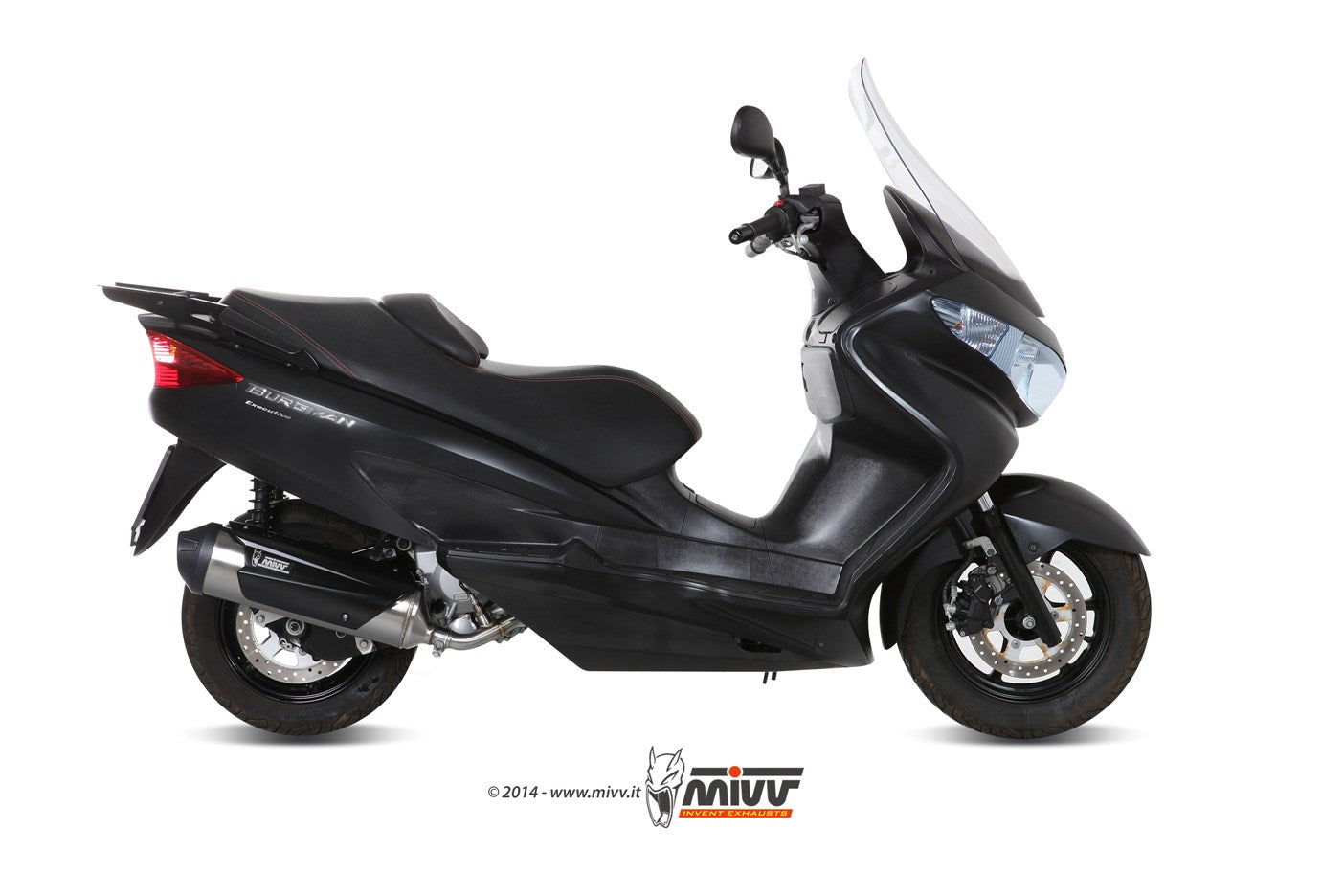 MIVV Full System 1x1, Urban Stainless Steel, Standard Exhaust For Suzuki Burgman 200 2007-2013