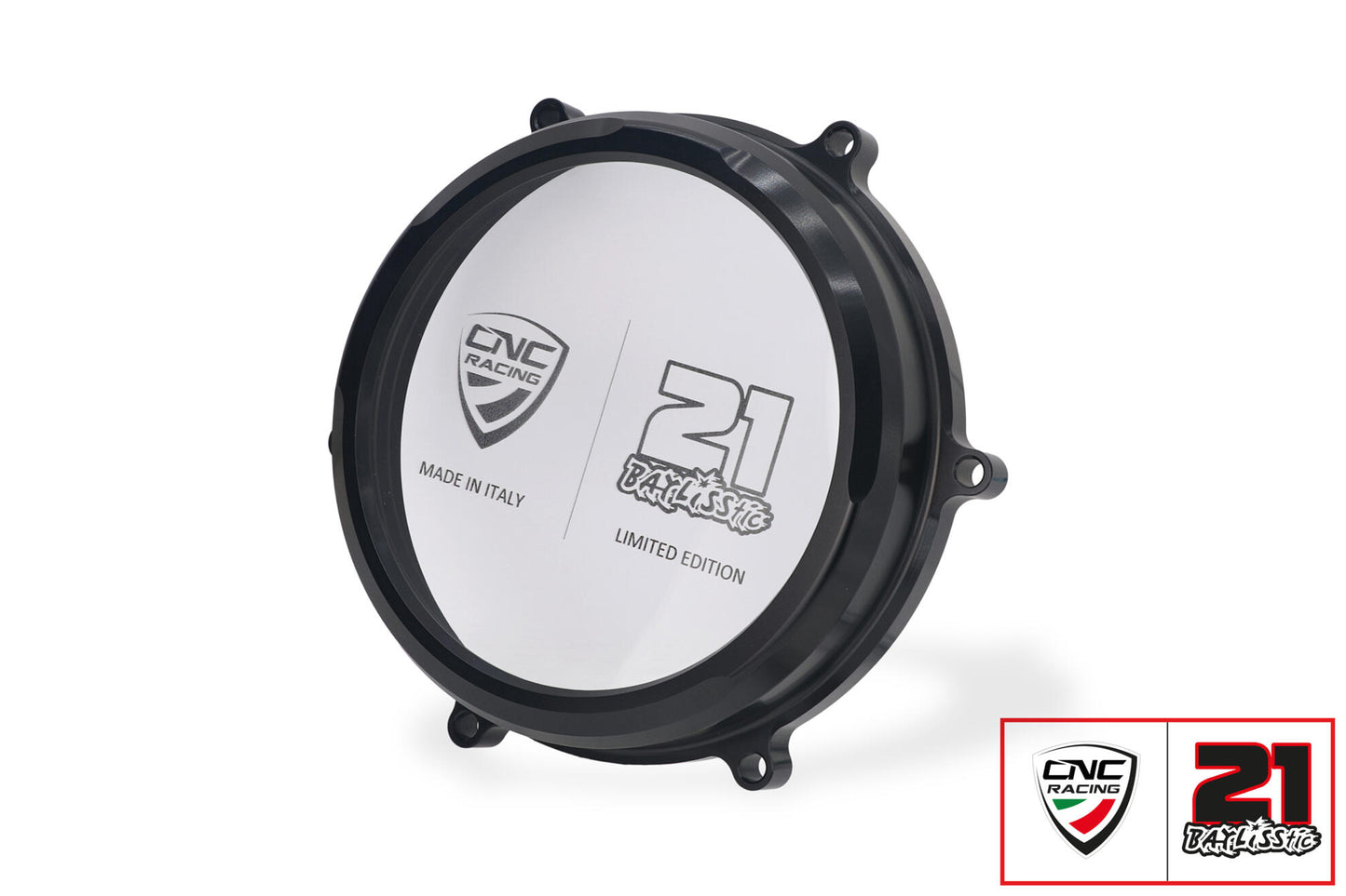 CNC Racing PRAMAC RACING LIMITED EDITION Clear Wet Clutch Cover for the Ducati Panigale / Streetfighter V2 (20-24)
