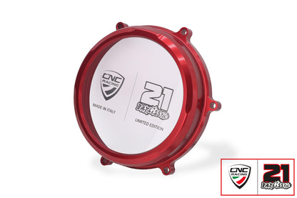 CNC Racing PRAMAC RACING LIMITED EDITION Clear Wet Clutch Cover for the Ducati Panigale / Streetfighter V2 (20-24)