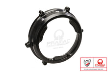 CNC Racing PRAMAC RACING LIMITED EDITION Clear Wet Clutch Cover With Carbon Inlay for the Ducati Panigale 1299/1199/959  Superleggera (and 899 too with modification)