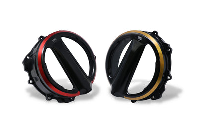 CNC Racing Bi-Color Clear Clutch Cover For MV Agusta F3/B3 Models With a Cable Clutch