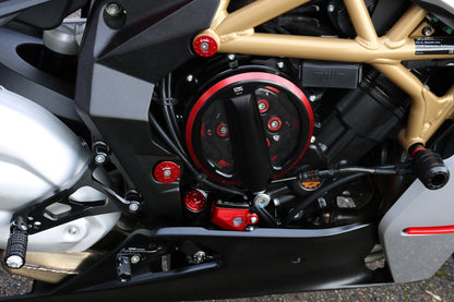 CNC Racing Bi-Color Clear Clutch Cover For MV Agusta F3/B3 Models With a Cable Clutch