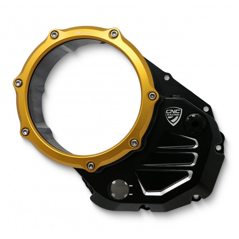CNC Racing Clear Wet Clutch Cover for the Ducati Hypermotard 821 (2015) / 939 / 950, Multistrada 950, Supersport /S, Monster 821, Scrambler 1100