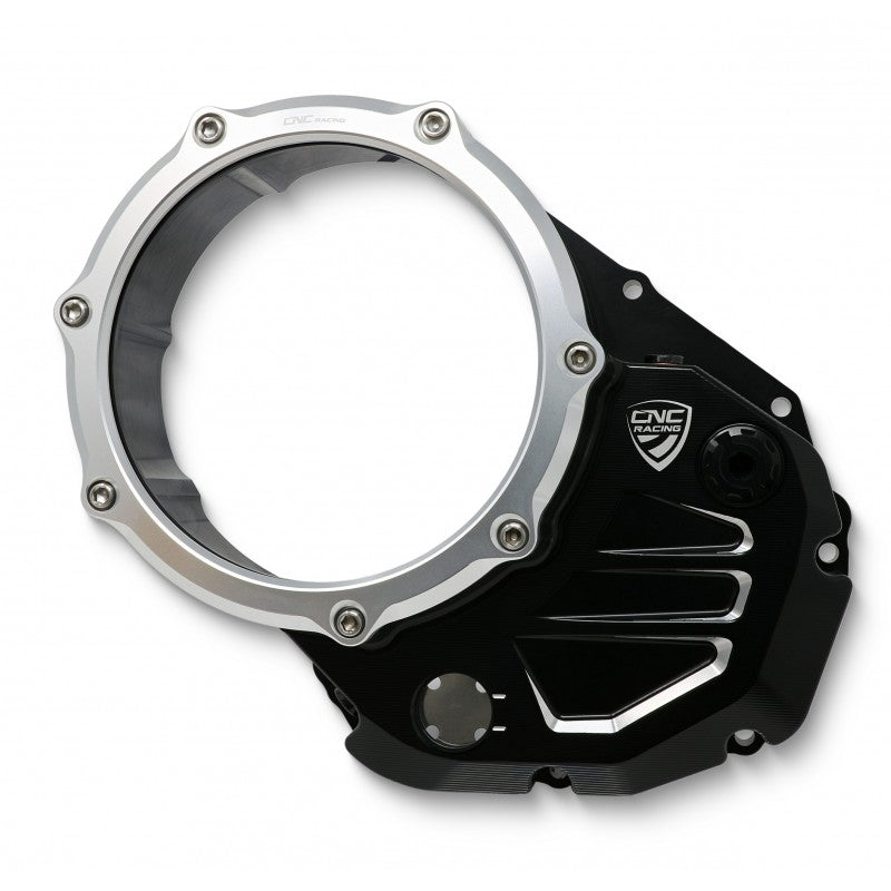 CNC Racing Clear Wet Clutch Cover for the Ducati Monster 937 (2021+) and Multistrada V2 (22-24)