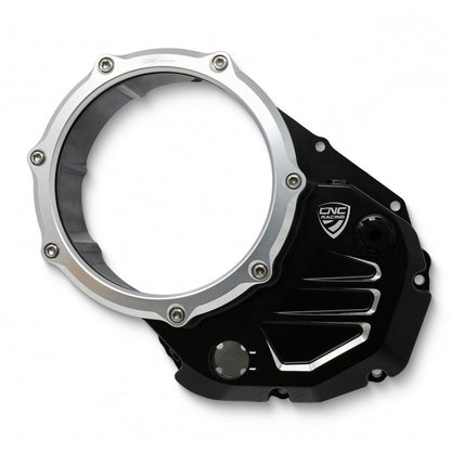 CNC Racing Clear Wet Clutch Cover for the Ducati Monster 937 (2021+) and Multistrada V2 (22-24)