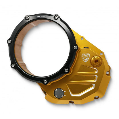 CNC Racing Clear Wet Clutch Cover for the Ducati Monster 937 (2021+) and Multistrada V2 (22-24)