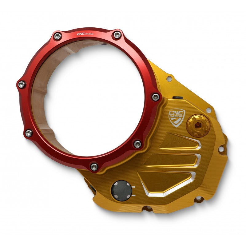 CNC Racing Clear Wet Clutch Cover for the Ducati Monster 937 (2021+) and Multistrada V2 (22-24)