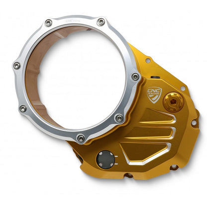 CNC Racing Clear Wet Clutch Cover for the Ducati Multistrada 1200/1260 (2015+) and XDiavel / Diavel 1260