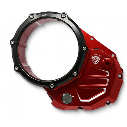 CNC Racing Clear Wet Clutch Cover for the Ducati Monster 937 (2021+) and Multistrada V2 (22-24)