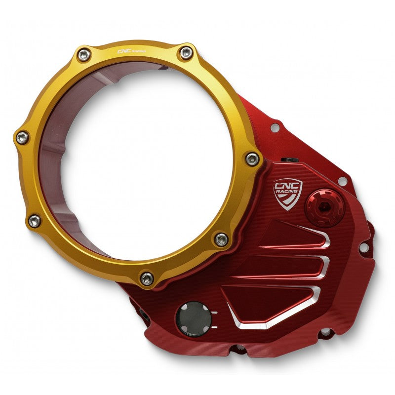 CNC Racing Clear Wet Clutch Cover for the Ducati Monster 937 (2021+) and Multistrada V2 (22-24)