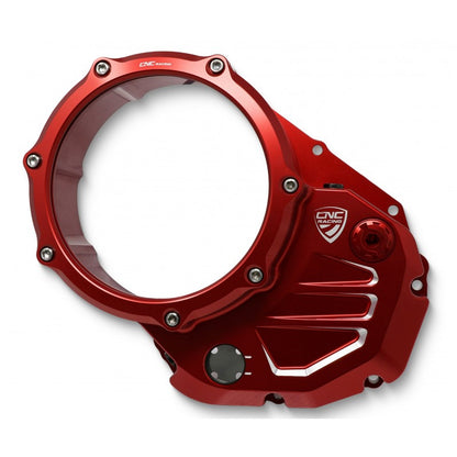 CNC Racing Clear Wet Clutch Cover for the Ducati Monster 937 (2021+) and Multistrada V2 (22-24)