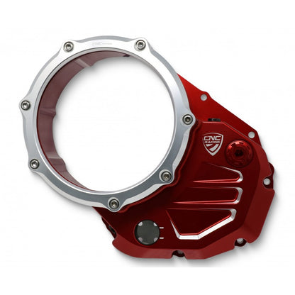 CNC Racing Clear Wet Clutch Cover for the Ducati Hypermotard 821 (2015) / 939 / 950, Multistrada 950, Supersport /S, Monster 821, Scrambler 1100