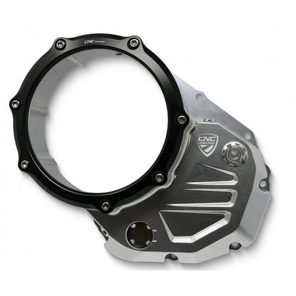 CNC Racing Clear Wet Clutch Cover for the Ducati Monster 937 (2021+) and Multistrada V2 (22-24)