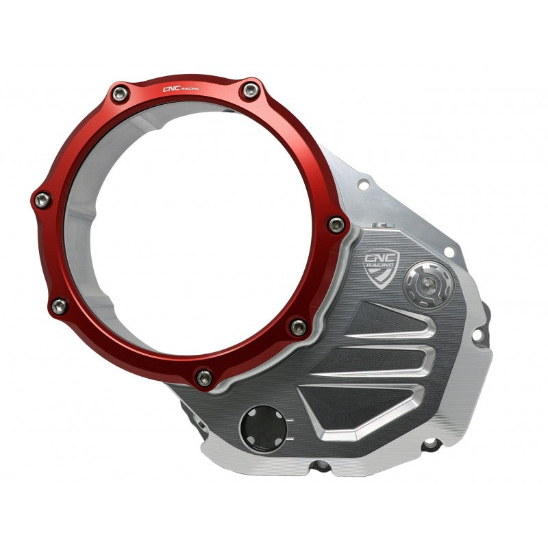 CNC Racing Clear Wet Clutch Cover for the Ducati Hypermotard 821 (2015) / 939 / 950, Multistrada 950, Supersport /S, Monster 821, Scrambler 1100