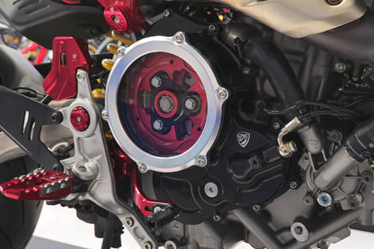 CNC Racing Clear Wet Clutch Cover for the Ducati Hypermotard 698 Mono