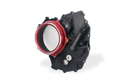CNC Racing Clear Wet Clutch Cover for the Ducati Panigale, Streetfigter, and Multistrada V2 (2025+)
