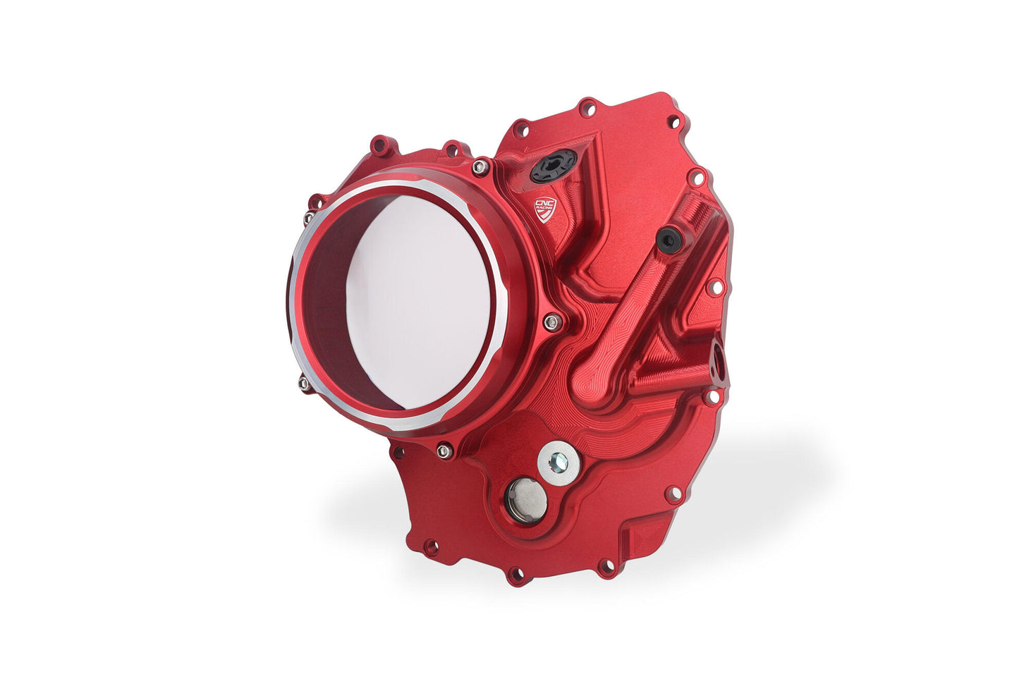 CNC Racing Clear Wet Clutch Cover for the Ducati Panigale, Streetfigter, and Multistrada V2 (2025+)