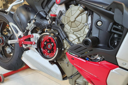 Magnesium Clutch Side Case Kit for Clear Wet Clutch Cover for the Ducati Streetfighter V4 / S (20-22)