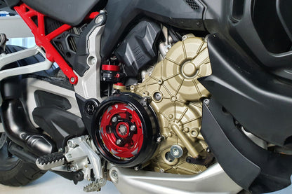 Magnesium Clutch Side Case Kit for Clear Wet Clutch Cover for the Ducati Multistrada / Diavel V4