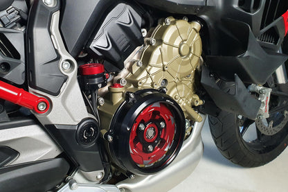 Magnesium Clutch Side Case Kit for Clear Wet Clutch Cover for the Ducati Multistrada / Diavel V4