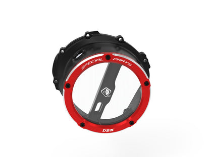 DBK Special Parts (Ducabike) EVO-3D Clear Wet Clutch Cover for the Triumph Street Triple 765 (2017+)