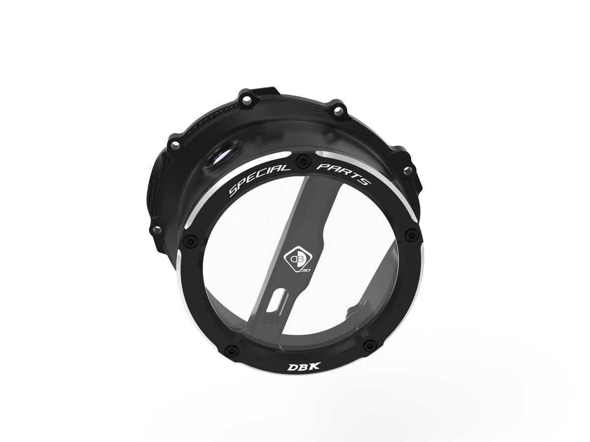 DBK Special Parts (Ducabike) EVO-3D Clear Wet Clutch Cover for the Triumph Street Triple 765 (2017+)