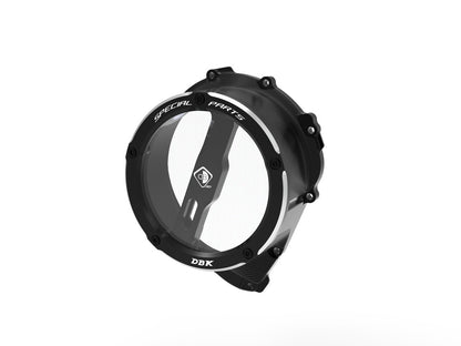 DBK Special Parts (Ducabike) EVO-3D Clear Wet Clutch Cover for the Triumph Street Triple 765 (2017+)