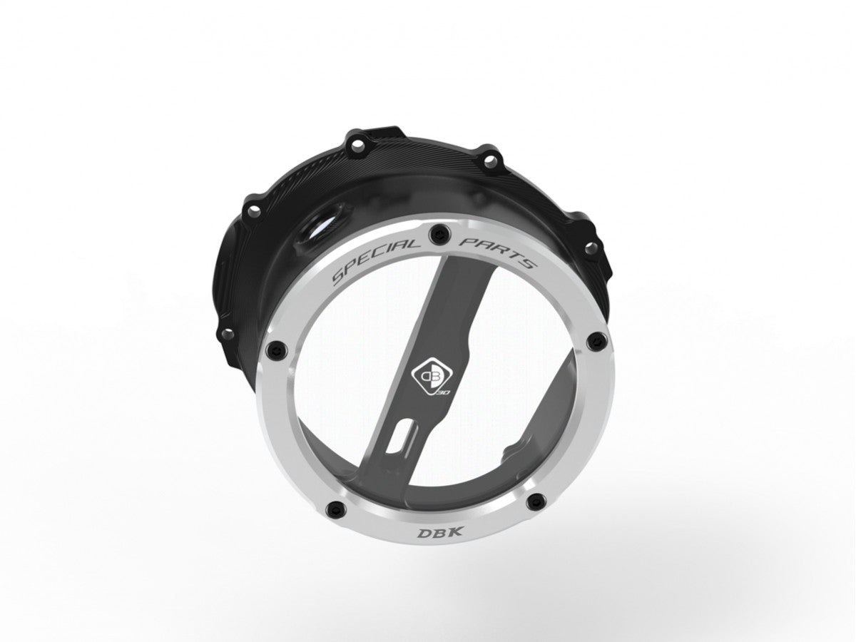 DBK Special Parts (Ducabike) EVO-3D Clear Wet Clutch Cover for the Triumph Street Triple 765 (2017+)