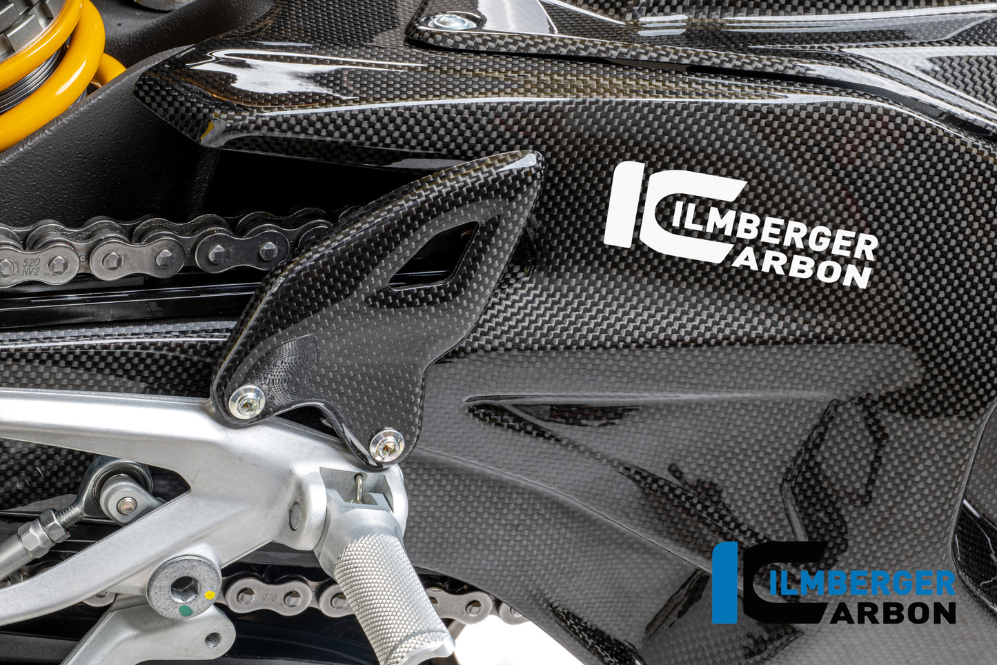 Ilmberger Carbon Heel Protector Left, Gloss for the Ducati Panigale V4 / V4 S '2025