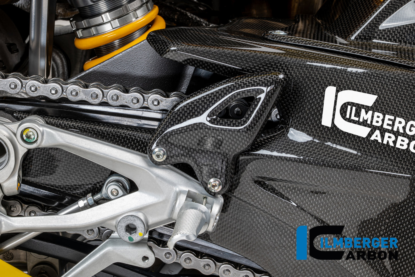 Ilmberger Carbon Heel Protector Left, Gloss for the Ducati Panigale V4 / V4 S '2025