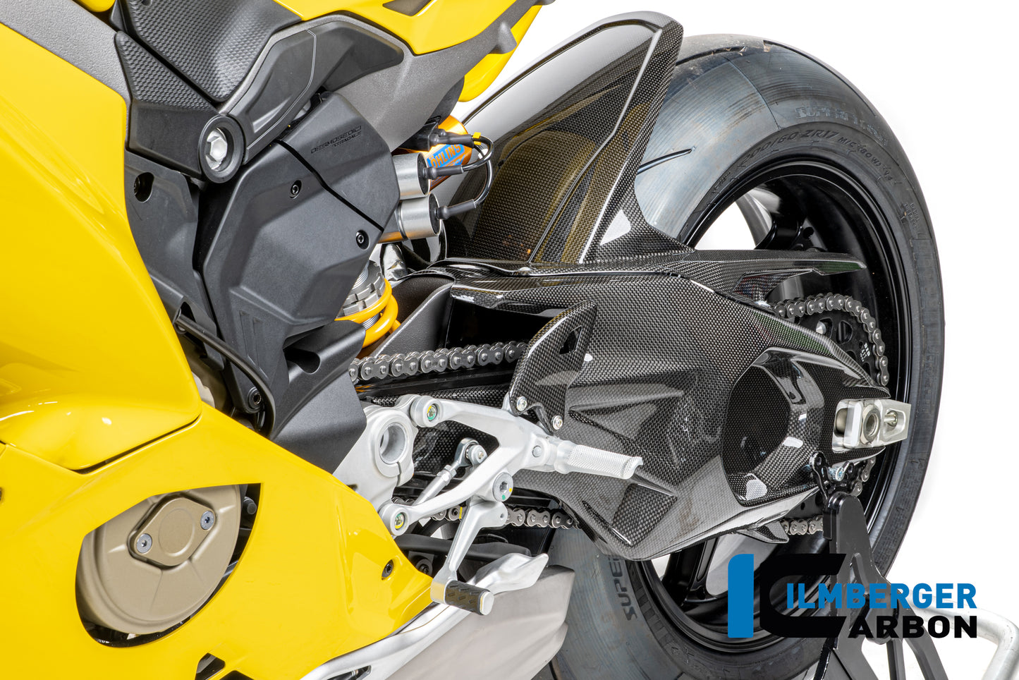 Ilmberger Carbon Swingarm Covers Left, Gloss for the Ducati Panigale V4 / V4 S '2025