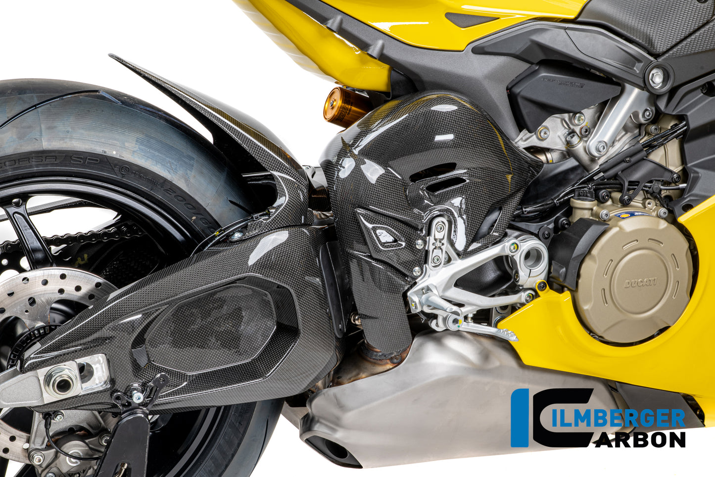 Ilmberger Carbon Swingarm Covers Right, Gloss for the Ducati Panigale V4 / V4 S '2025
