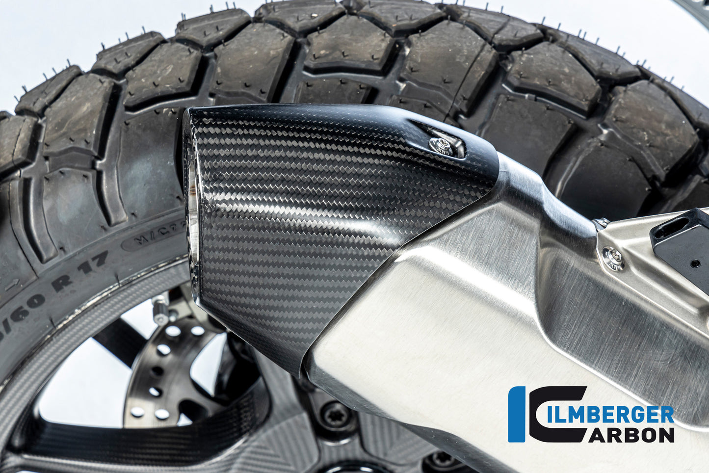 Ilmberger Carbon Rear Silencer Protector, Carbon for the BMW R 1300 GS 2023 / GS Adventure 2024