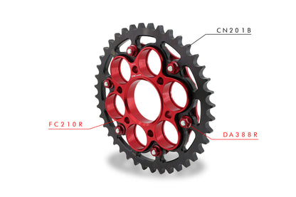 CNC Racing Steel 530 Pitch Large RIng Gear Sprockets for Quick Change Carrier for Ducati Multistrada 1200/1260