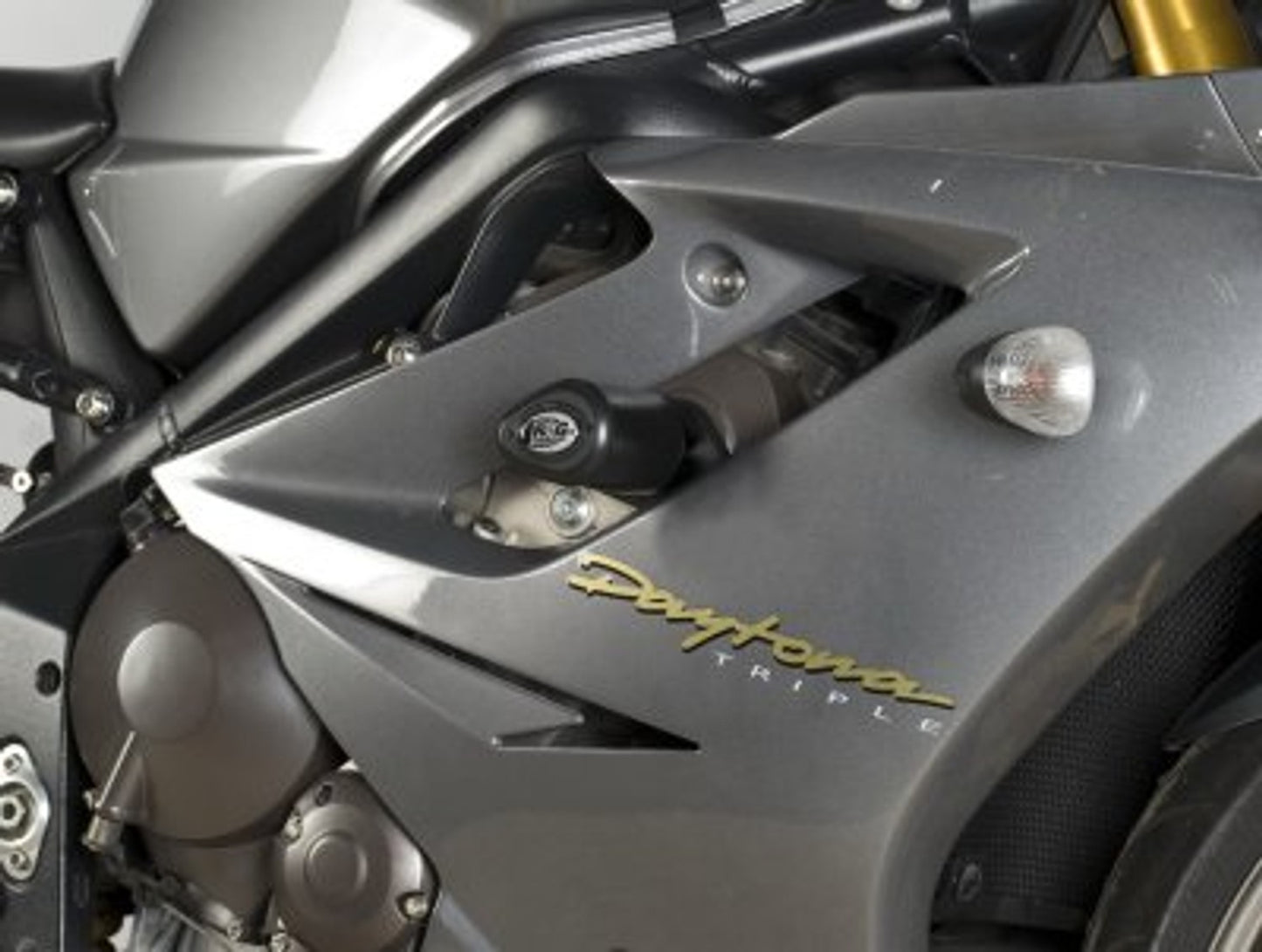 R&G Racing Aero no-cut Frame Sliders (standard road version) for Triumph 675 Daytona '06-'12