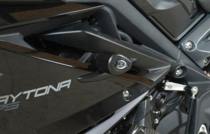 R&G Racing Aero no-cut Frame Sliders, ROAD VERSION for Triumph 675 Daytona '13-'19