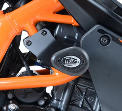 R&G Racing Aero no-cut Frame Sliders for KTM RC125 '11-'20, RC200 '14-'19, RC390 '12-21
