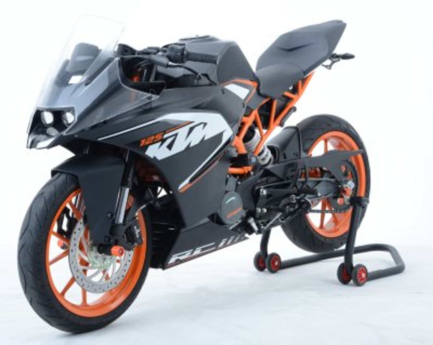 R&G Racing Aero no-cut Frame Sliders for KTM RC125 '11-'20, RC200 '14-'19, RC390 '12-21